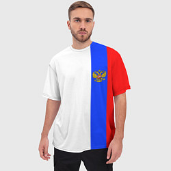 Футболка оверсайз мужская Цвета России - герб, цвет: 3D-принт — фото 2