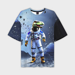Футболка оверсайз мужская Тираннозавр-космонавт, цвет: 3D-принт