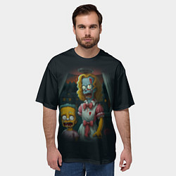 Футболка оверсайз мужская Зомби Симпсоны, цвет: 3D-принт — фото 2