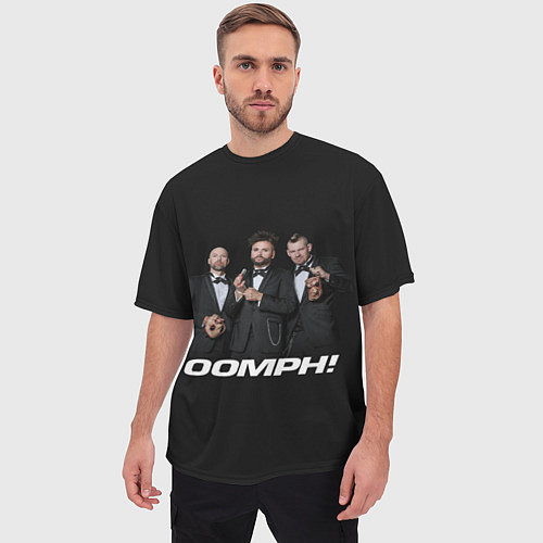 Мужская футболка оверсайз Oomph band / 3D-принт – фото 3