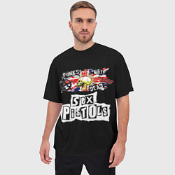 Футболка оверсайз мужская Sex Pistols - punks not dead, цвет: 3D-принт — фото 2