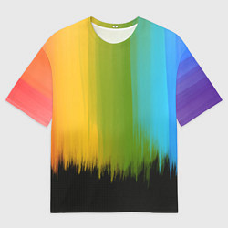 Футболка оверсайз мужская Летняя радуга, цвет: 3D-принт