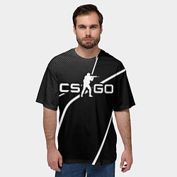 Футболка оверсайз мужская Кс го -whiteline, цвет: 3D-принт — фото 2