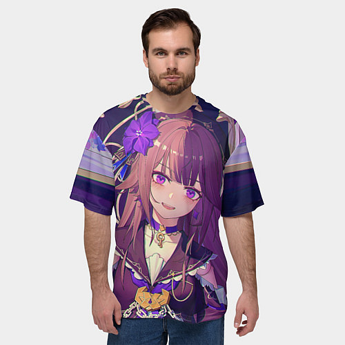 Мужская футболка оверсайз Хонкай Стар Рейл: Герта / 3D-принт – фото 3