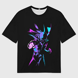 Футболка оверсайз мужская Неоновый Ванпанчмен, цвет: 3D-принт