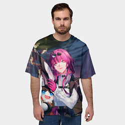 Футболка оверсайз мужская Кафка с Пом-Пом, цвет: 3D-принт — фото 2