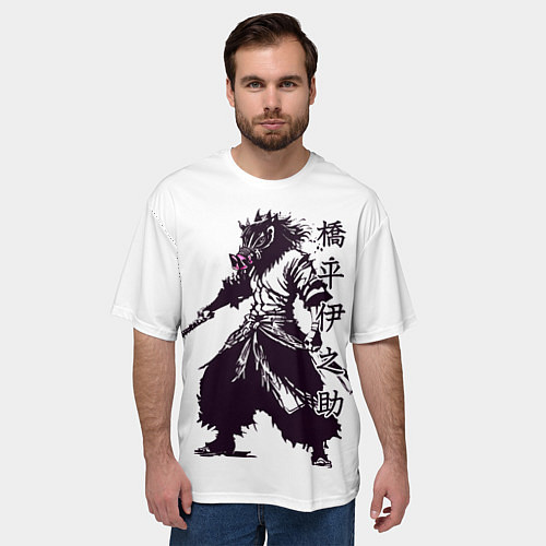 Мужская футболка оверсайз Inosuke in dark colors / 3D-принт – фото 3