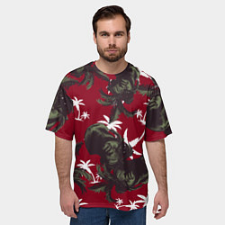 Футболка оверсайз мужская Пальмы и Давид Микеланджело, цвет: 3D-принт — фото 2