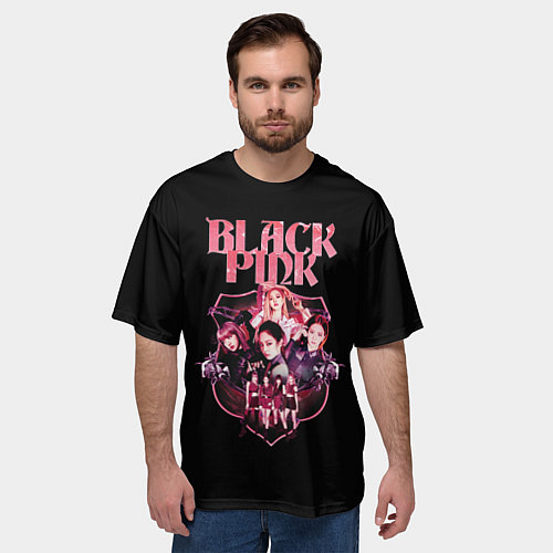 Мужская футболка оверсайз Blackpink k-pop, Блэкпинк / 3D-принт – фото 3
