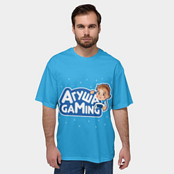Футболка оверсайз мужская Агуша гейминг, цвет: 3D-принт — фото 2