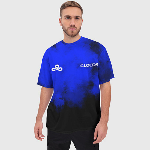 Мужская футболка оверсайз Форма Cloud9 / 3D-принт – фото 3