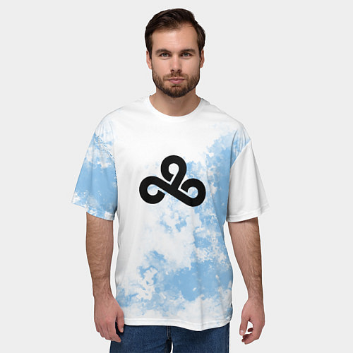 Мужская футболка оверсайз Cloud9 Облачный / 3D-принт – фото 3