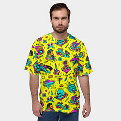 Футболка оверсайз мужская Sharp razor, цвет: 3D-принт — фото 2