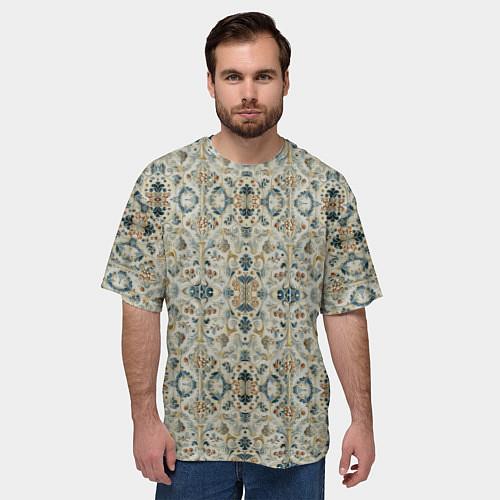 Мужская футболка оверсайз Царские узоры / 3D-принт – фото 3