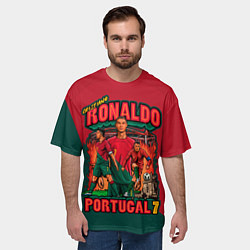 Футболка оверсайз мужская Криштиану Роналду сборная Португалии 7, цвет: 3D-принт — фото 2