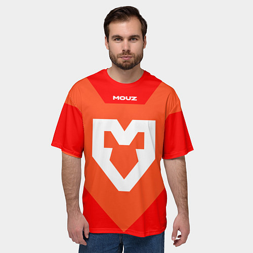Мужская футболка оверсайз Форма MOUZ / 3D-принт – фото 3
