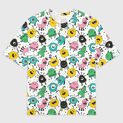 Футболка оверсайз мужская Весёлые монстры, цвет: 3D-принт