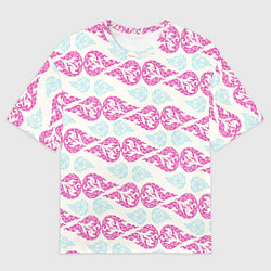 Мужская футболка оверсайз Violet fire