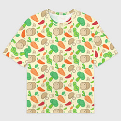 Футболка оверсайз мужская Овощной рецепт, цвет: 3D-принт