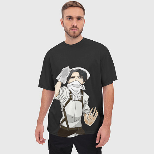 Мужская футболка оверсайз Чистюля Леви / 3D-принт – фото 3