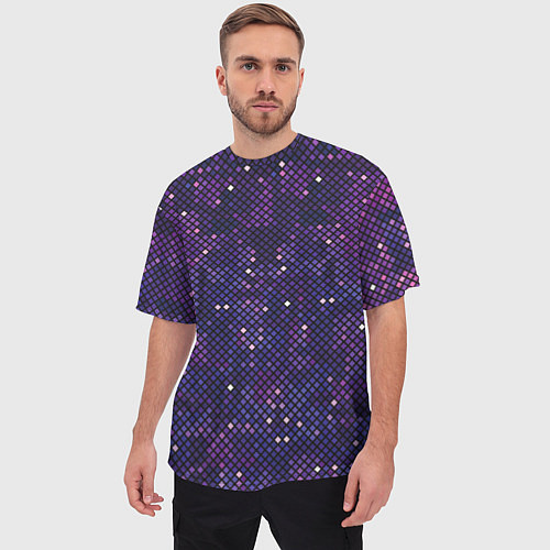 Мужская футболка оверсайз Disco space / 3D-принт – фото 3