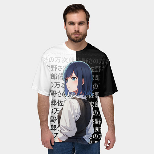 Мужская футболка оверсайз Аканэ Курагава - Дитя айдола / 3D-принт – фото 3