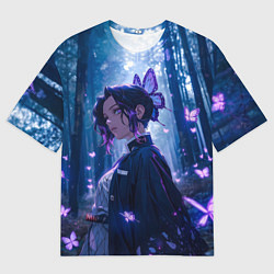 Футболка оверсайз мужская Шинобу Кочо из Клинка, цвет: 3D-принт