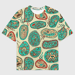 Футболка оверсайз мужская Бактерии, цвет: 3D-принт