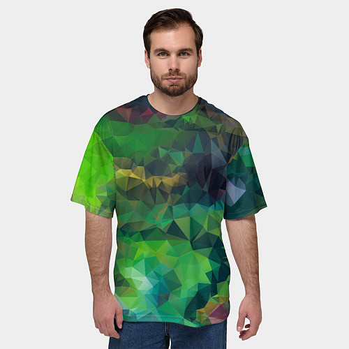 Мужская футболка оверсайз Green style / 3D-принт – фото 3