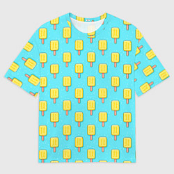 Футболка оверсайз мужская Желтые эскимо, цвет: 3D-принт