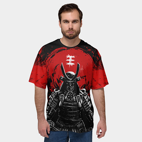 Мужская футболка оверсайз Bloody Samurai / 3D-принт – фото 3