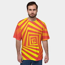 Футболка оверсайз мужская Оптическая иллюзия вглубь, цвет: 3D-принт — фото 2