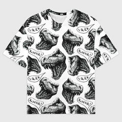 Футболка оверсайз мужская Тиранозавр Рекс, цвет: 3D-принт
