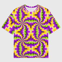 Футболка оверсайз мужская Красочная иллюзия вращения, цвет: 3D-принт