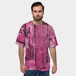 Футболка оверсайз мужская Violet stones, цвет: 3D-принт — фото 2