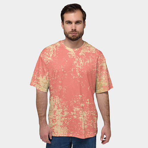 Мужская футболка оверсайз Crema pattern / 3D-принт – фото 3