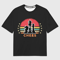 Футболка оверсайз мужская Шахматные фигуры chess, цвет: 3D-принт