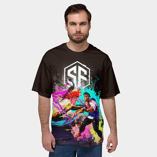 Мужская футболка оверсайз Street Fighter game / 3D-принт – фото 3