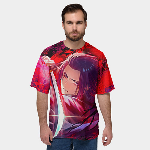 Мужская футболка оверсайз Сюгэн Ямада Асаэмон Адский рай / 3D-принт – фото 3