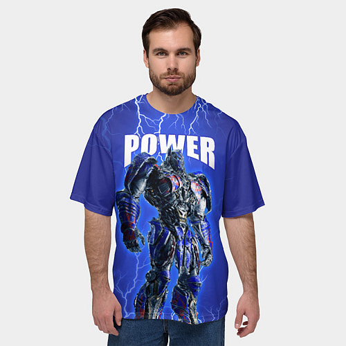 Мужская футболка оверсайз Трансформеры: Оптимус Прайм / 3D-принт – фото 3