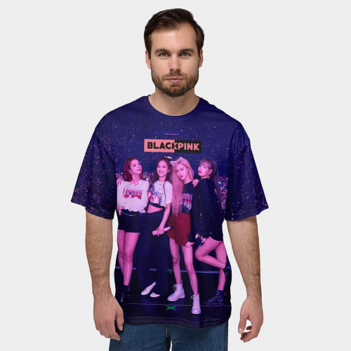 Мужская футболка оверсайз Blackpink concert / 3D-принт – фото 3