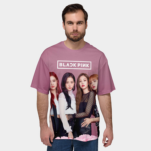 Мужская футболка оверсайз Blackpink girls / 3D-принт – фото 3