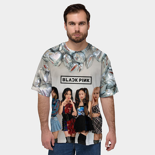 Мужская футболка оверсайз Blackpink girls / 3D-принт – фото 3