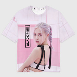 Футболка оверсайз мужская Rose Black pink, цвет: 3D-принт
