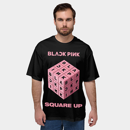 Мужская футболка оверсайз Blackpink Square up / 3D-принт – фото 3