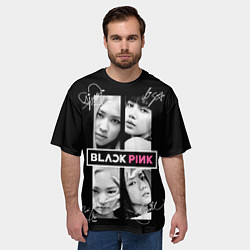 Футболка оверсайз мужская Blackpink - Autographs, цвет: 3D-принт — фото 2