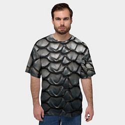 Футболка оверсайз мужская Кожа черной мамбы, цвет: 3D-принт — фото 2