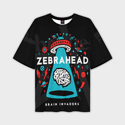 Футболка оверсайз мужская Zebrahead brains invaders, цвет: 3D-принт