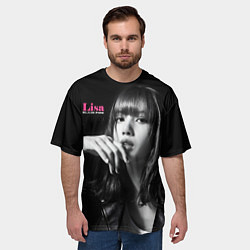 Футболка оверсайз мужская Blackpink Lisa in leather jacket, цвет: 3D-принт — фото 2