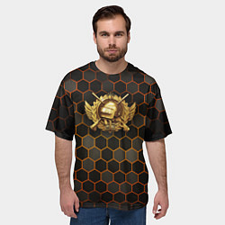 Футболка оверсайз мужская Згип gold logo, цвет: 3D-принт — фото 2